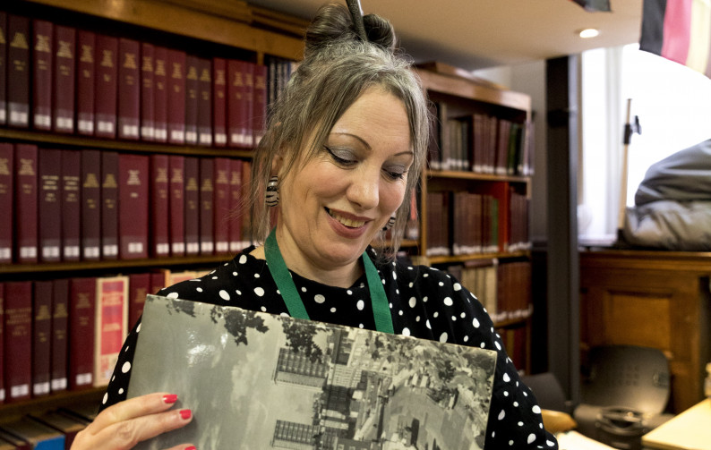Dr Michelle Johansen in the library