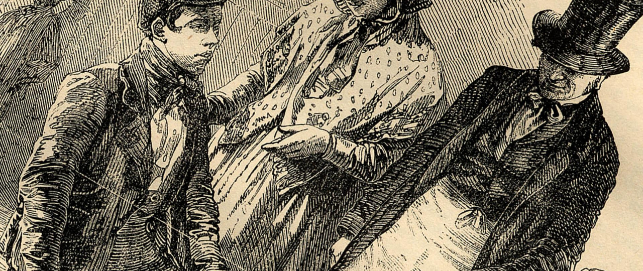 An illustration of East End figures in London.
